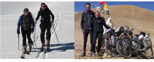 Elie et Toni, à ski et surtout à vélo !